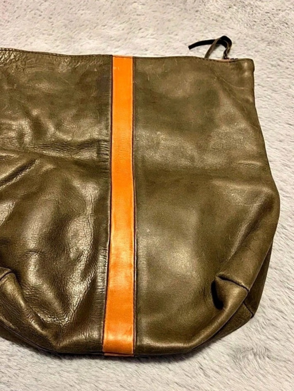 Magnolia - ABLE Leather Olive Green Fold-Over Clutch